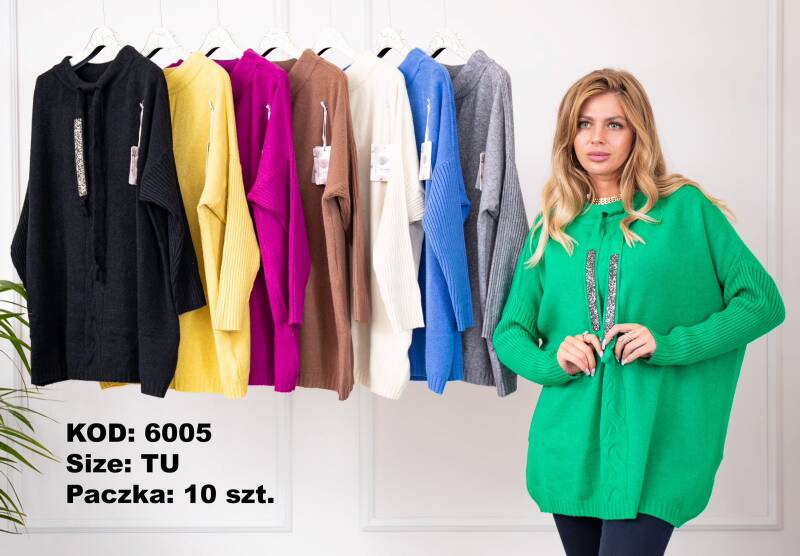 Swetry damskie Roz Standard, Mix Kolor Paczka 10 szt